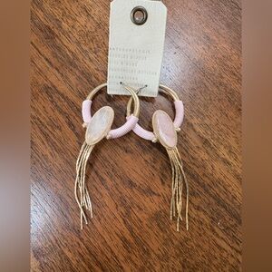 Anthropologie Pink and Gold earrings